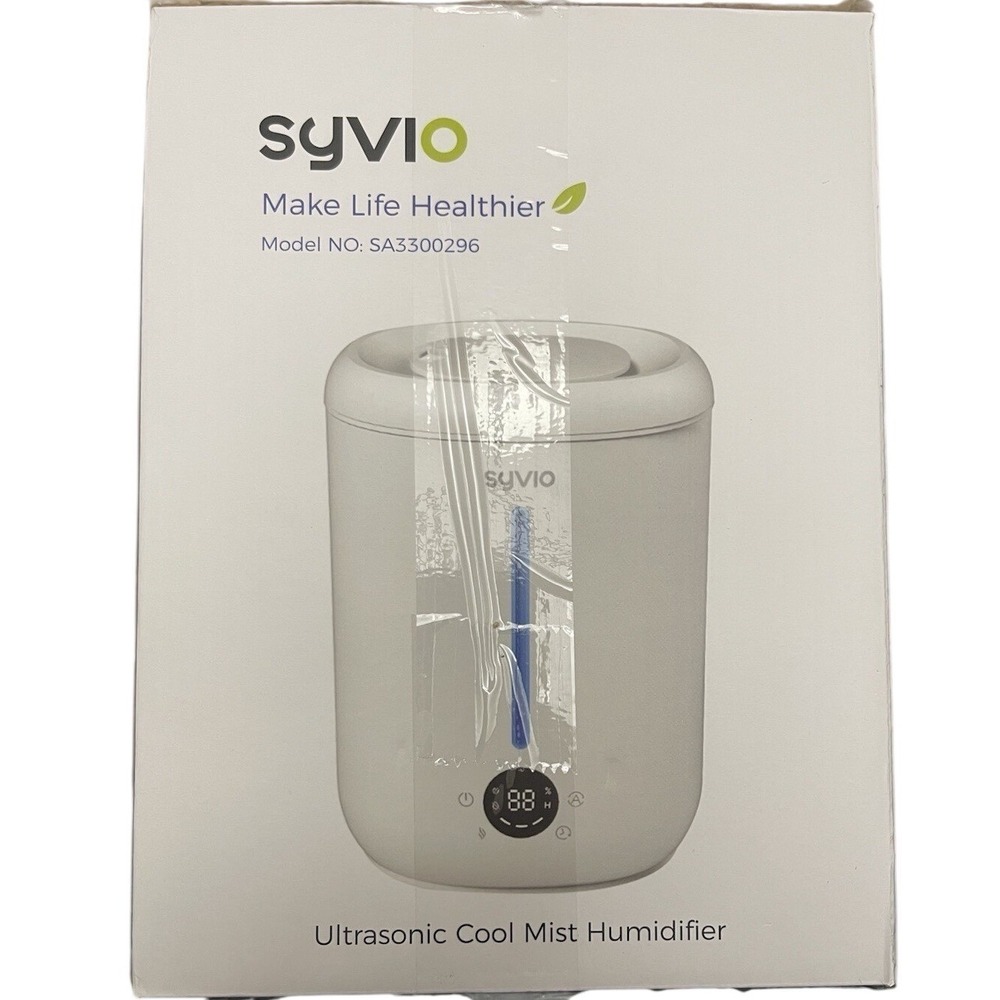 NEW Syvio Ultrasonic Smart Humidifier Diffuser Cool Mist Large Room 2.8L Timer